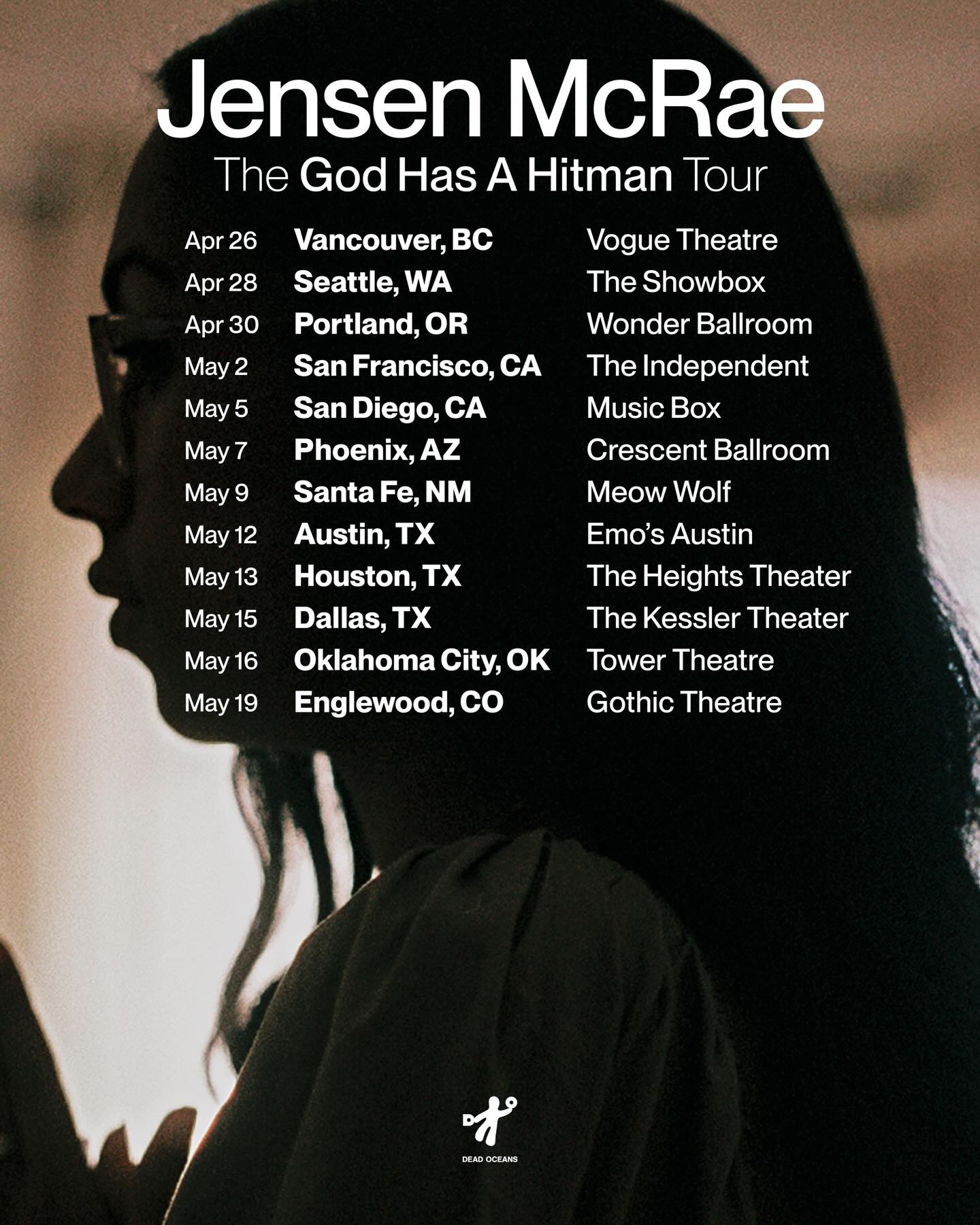 Jensen McRae God Has A Hitman Tour Poster 2026